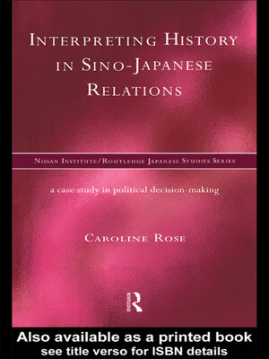 cover image of Interpreting History in Sino-Japanese Relations